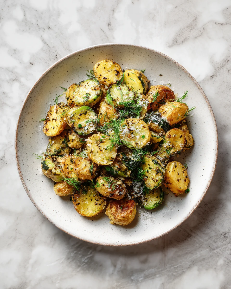 Viral Green Crispy Potato Salad