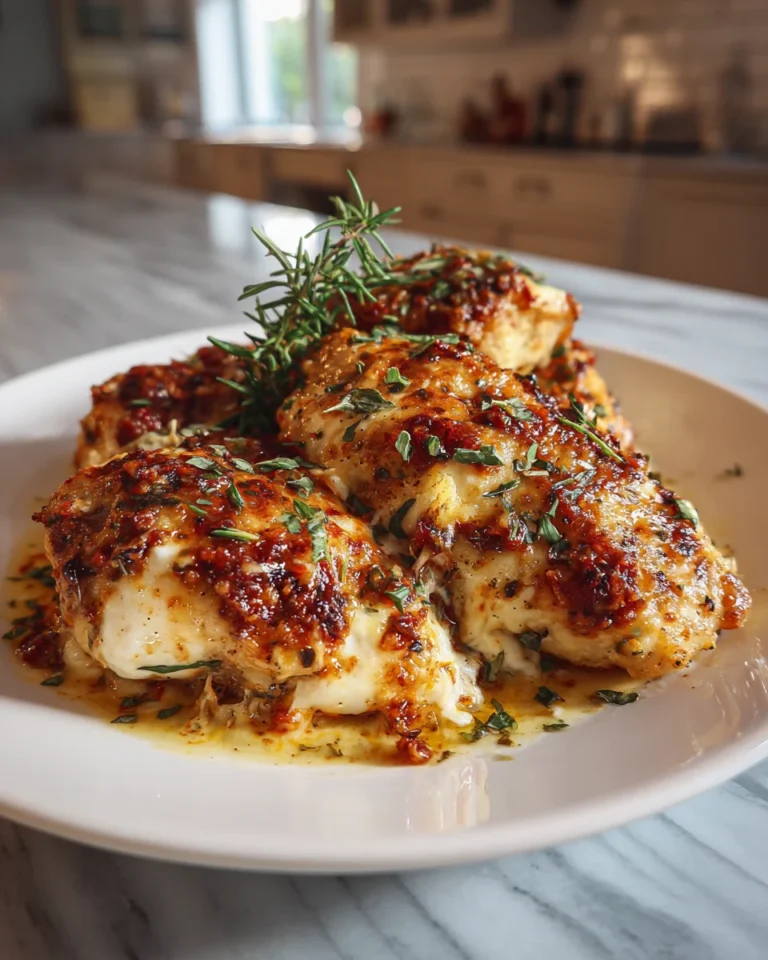 Baked Tuscan Mozzarella Chicken