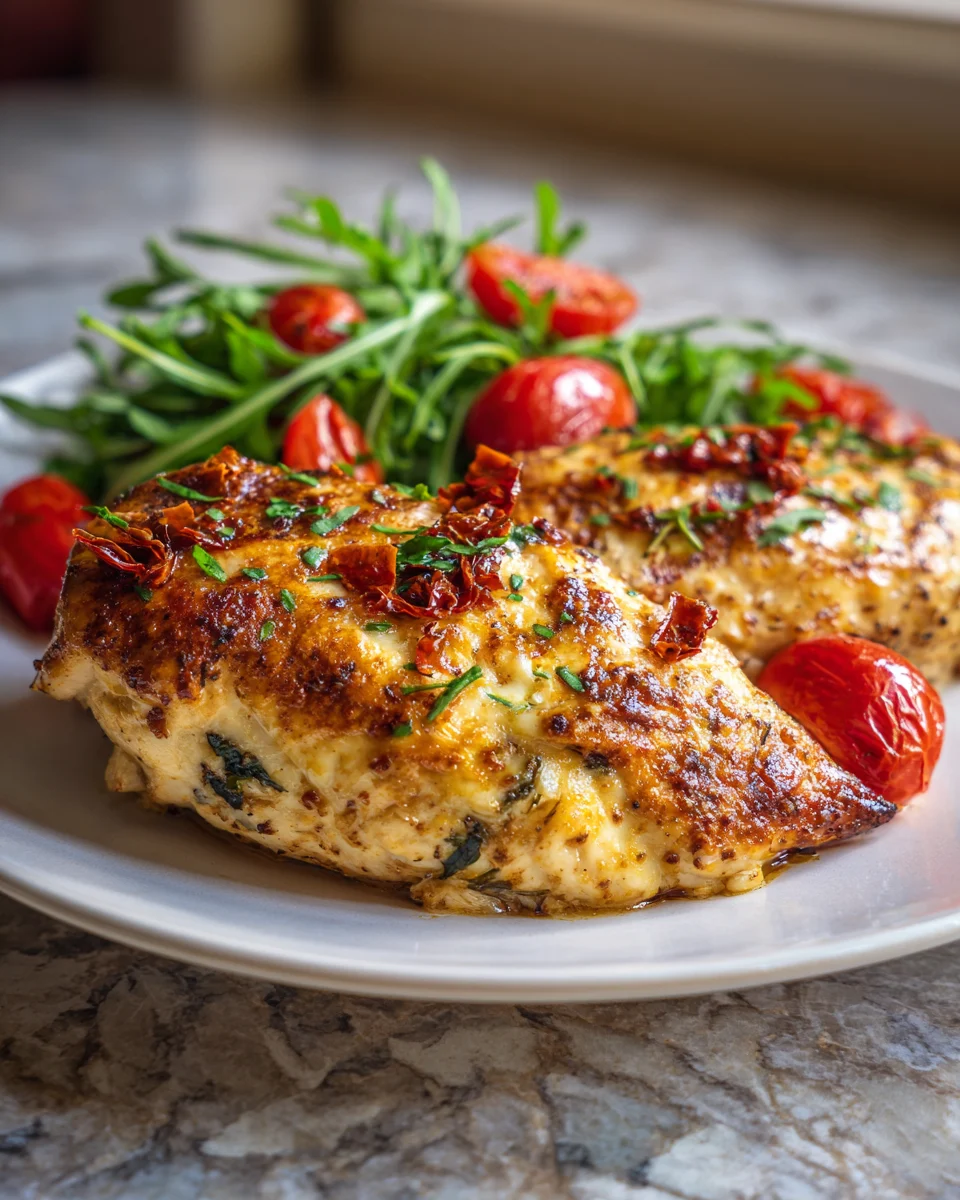 Baked Tuscan Mozzarella Chicken