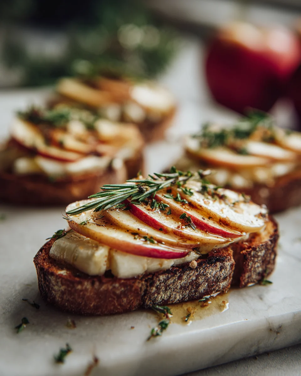 Brie and Apple Crostini