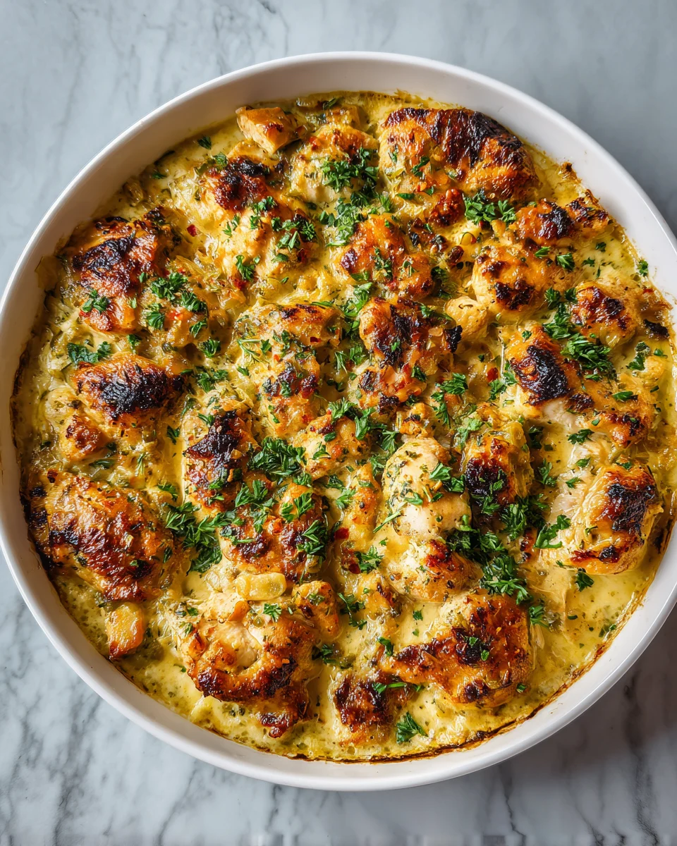 Creamy Garlic Butter Chicken Bake