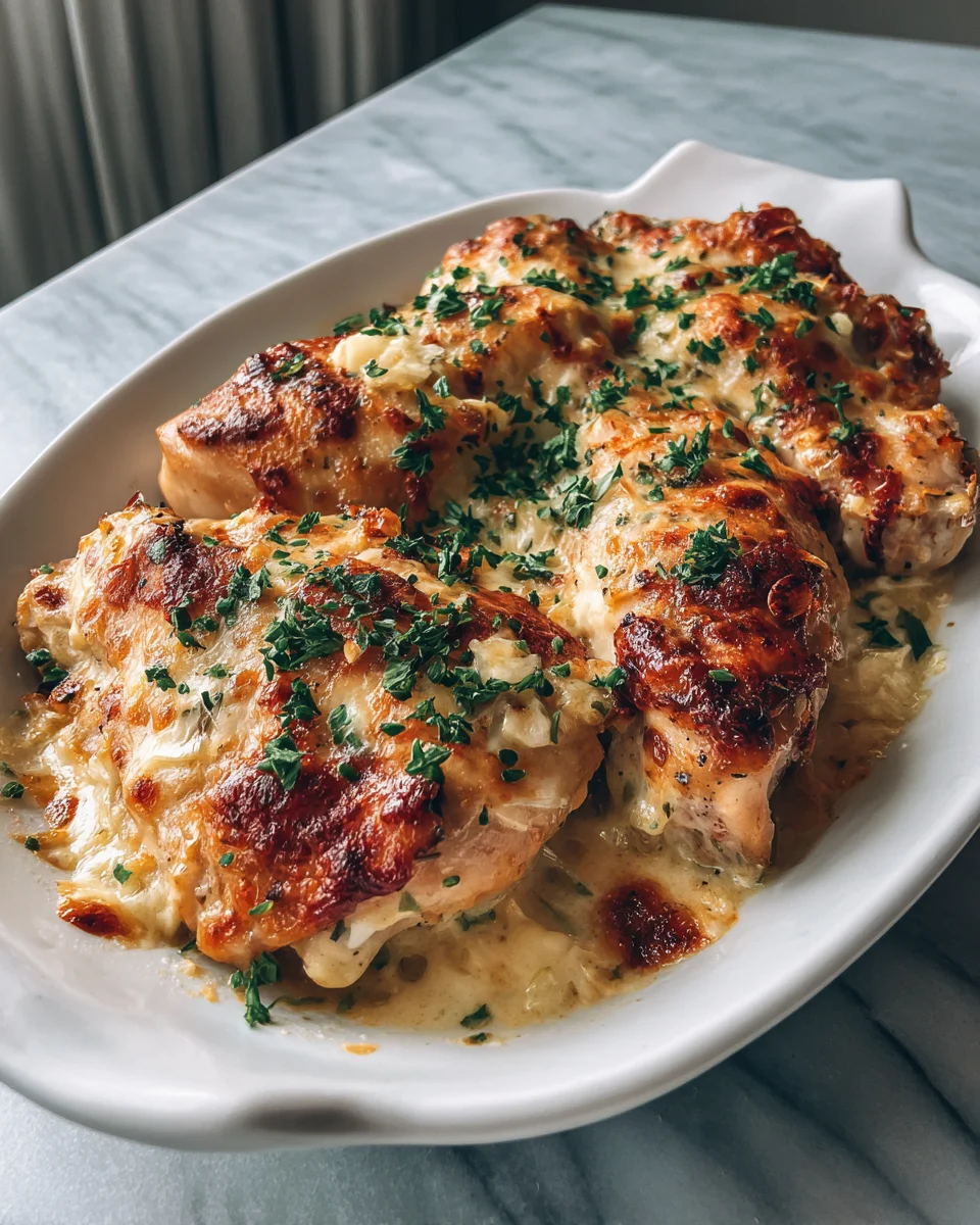 Creamy Garlic Butter Chicken Bake