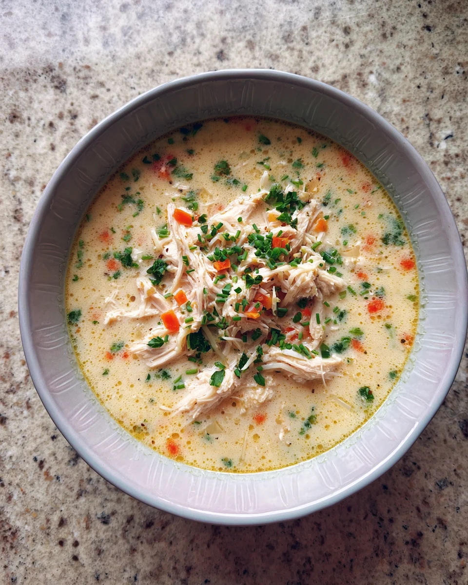 Creamy Garlic Chicken Soup