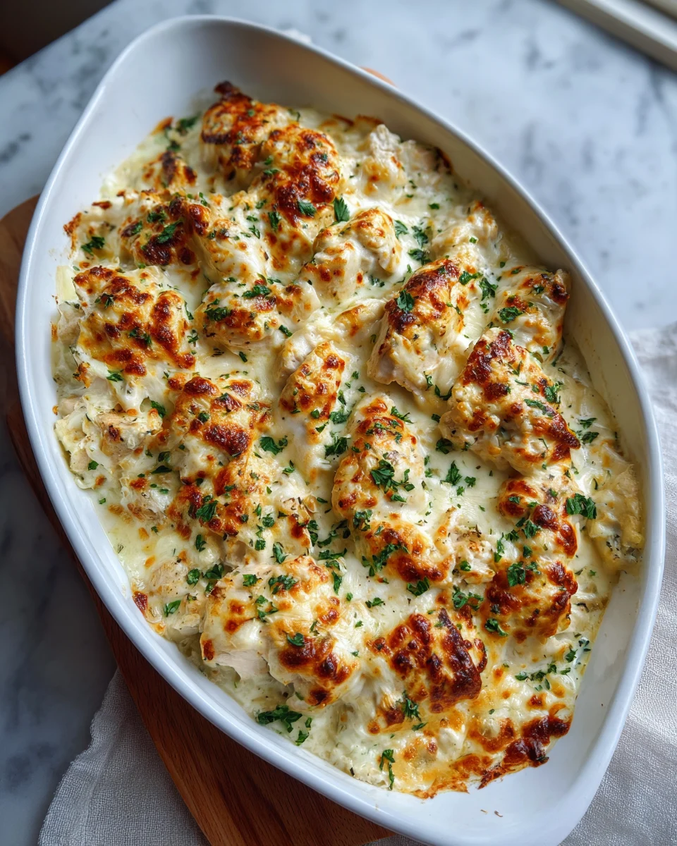 Creamy Garlic Ranch Chicken Bake