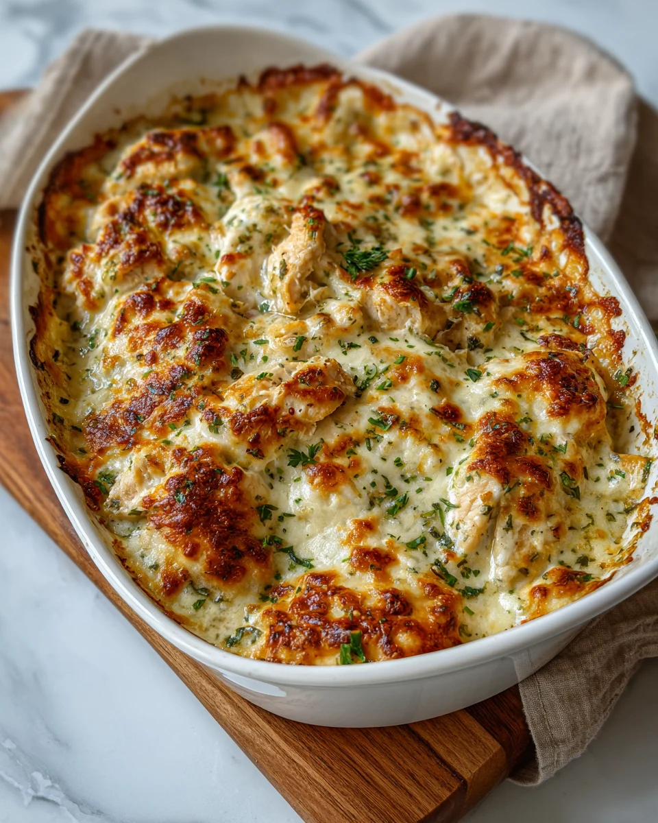 Creamy Garlic Ranch Chicken Bake
