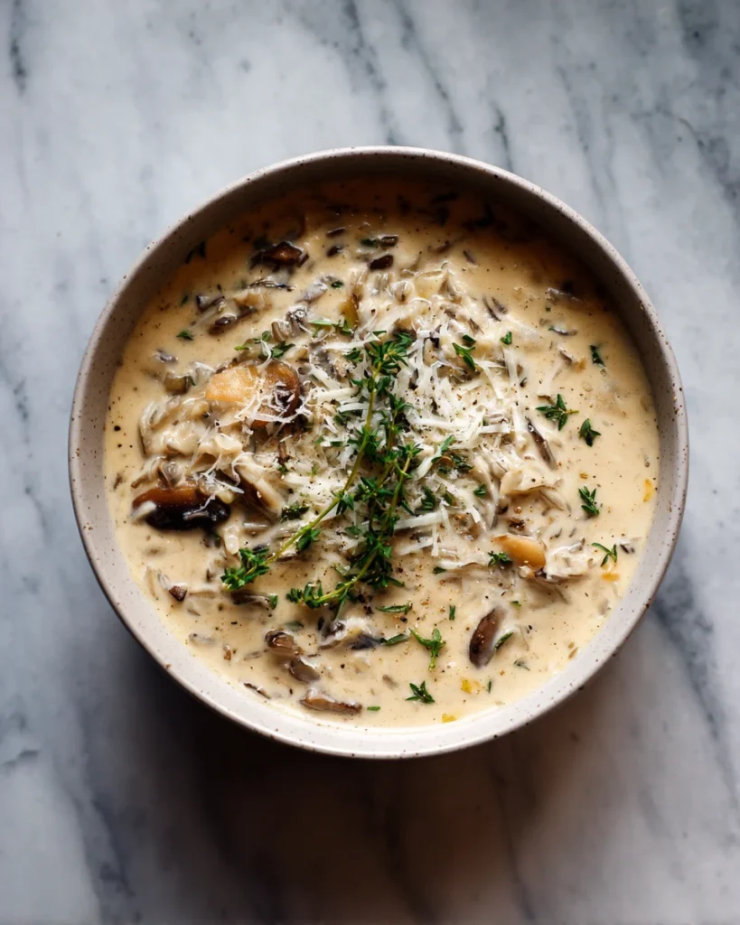 Creamy Mushroom Wild Rice Soup