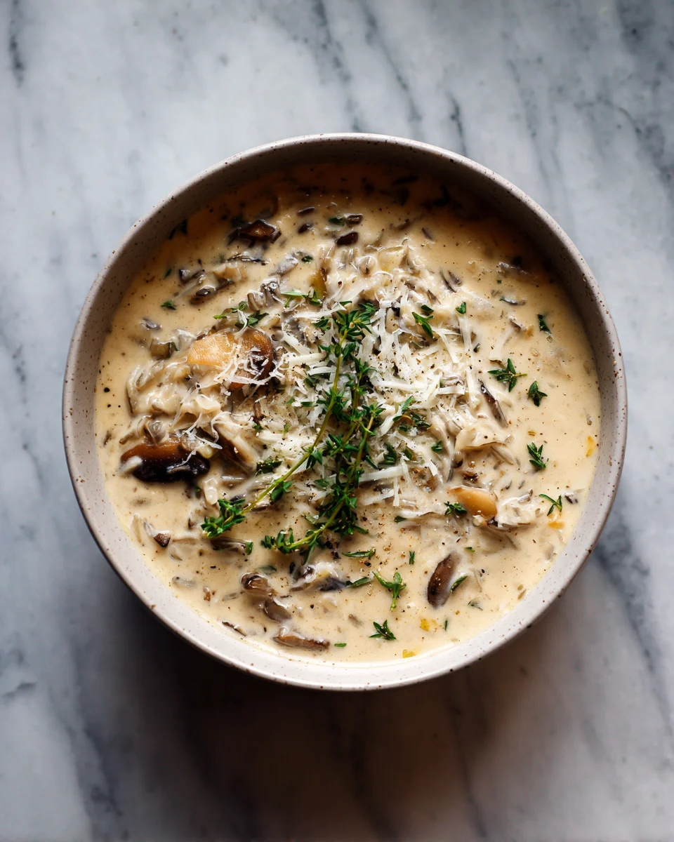 Creamy Mushroom Wild Rice Soup