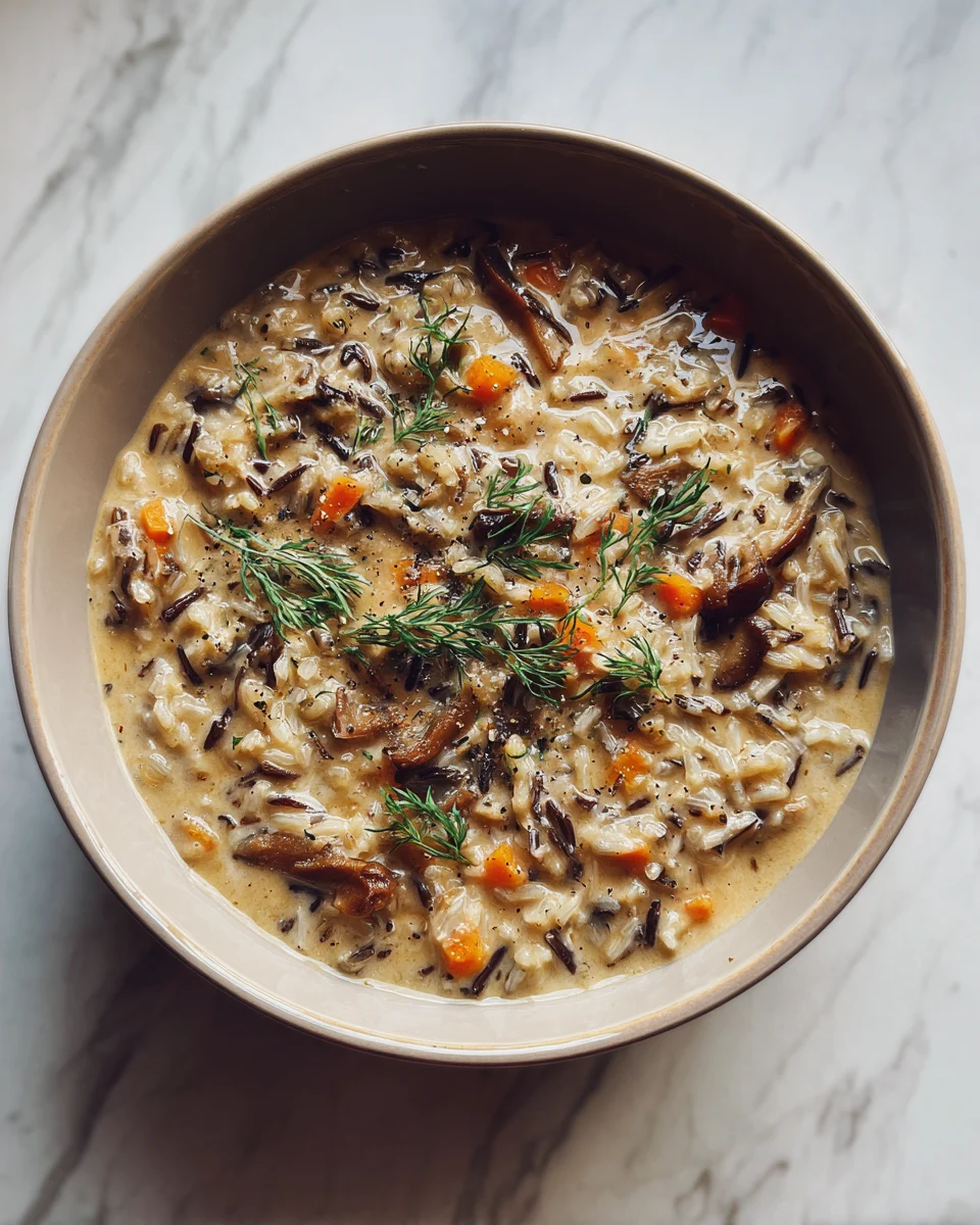 Creamy Mushroom Wild Rice Soup