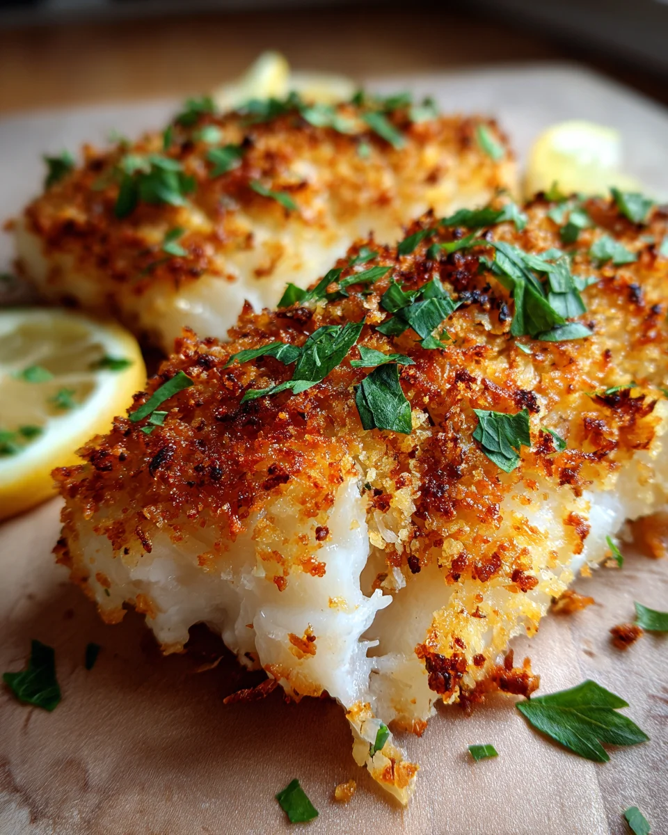 Crispy Parmesan Crusted Cod