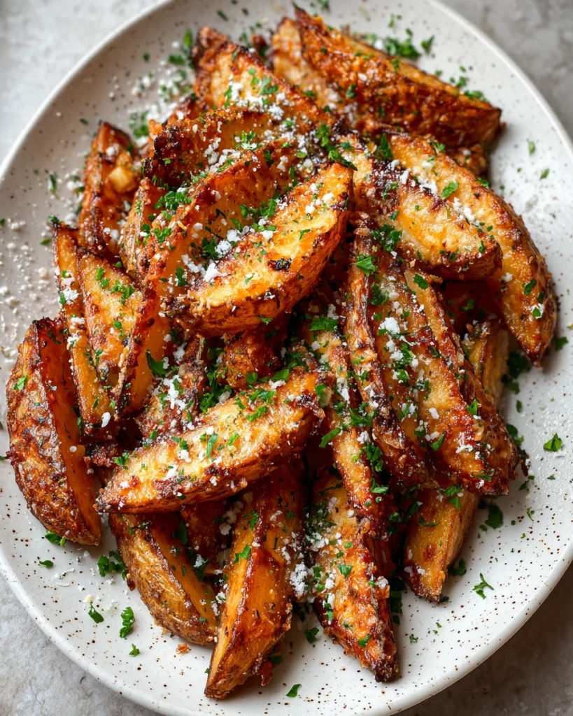 Crispy Parmesan Potato Wedges