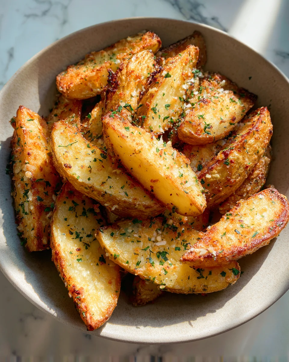 Crispy Parmesan Potato Wedges