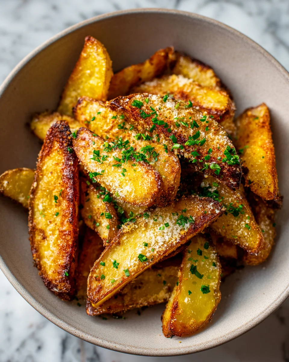 Crispy Parmesan Potato Wedges