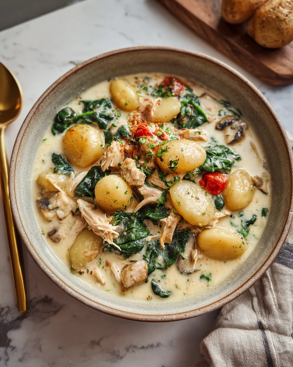 Crock Pot Chicken Gnocchi Soup