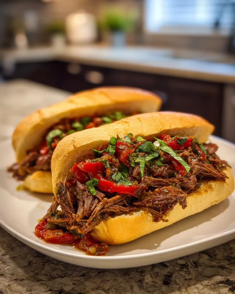 Crockpot Italian Beef Sandwiches