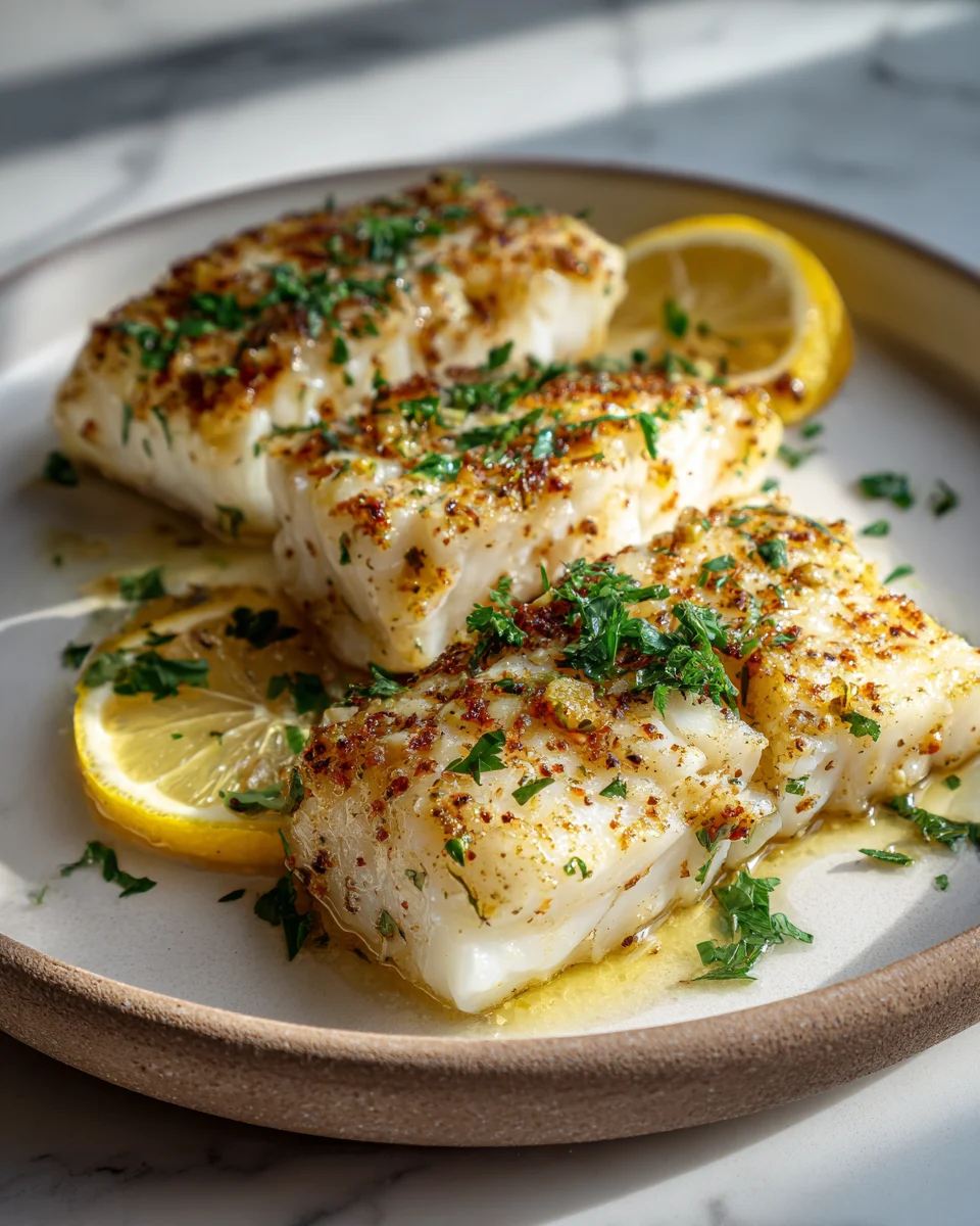 Garlic Butter Cod Fillets