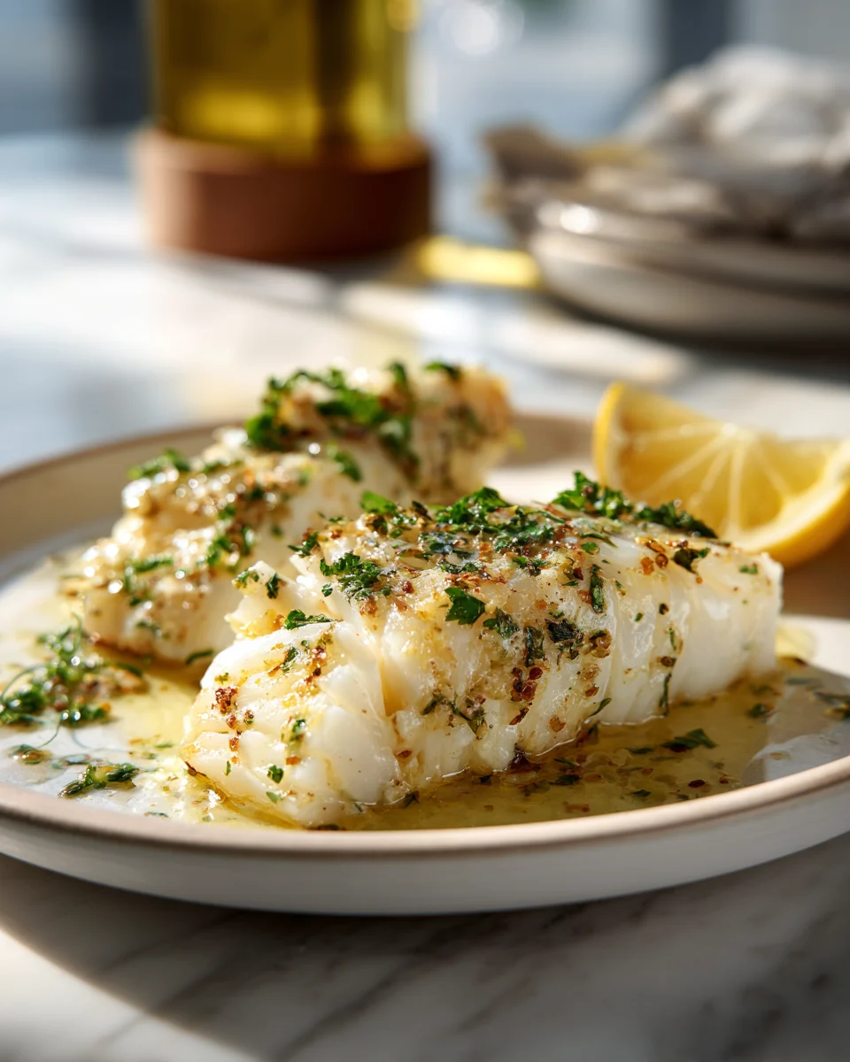 Garlic Butter Cod Fillets