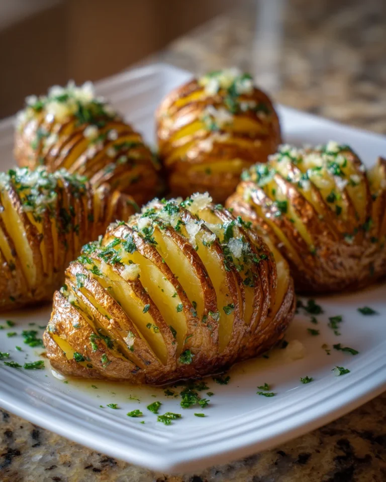 Garlic Butter Hasselback Potatoes
