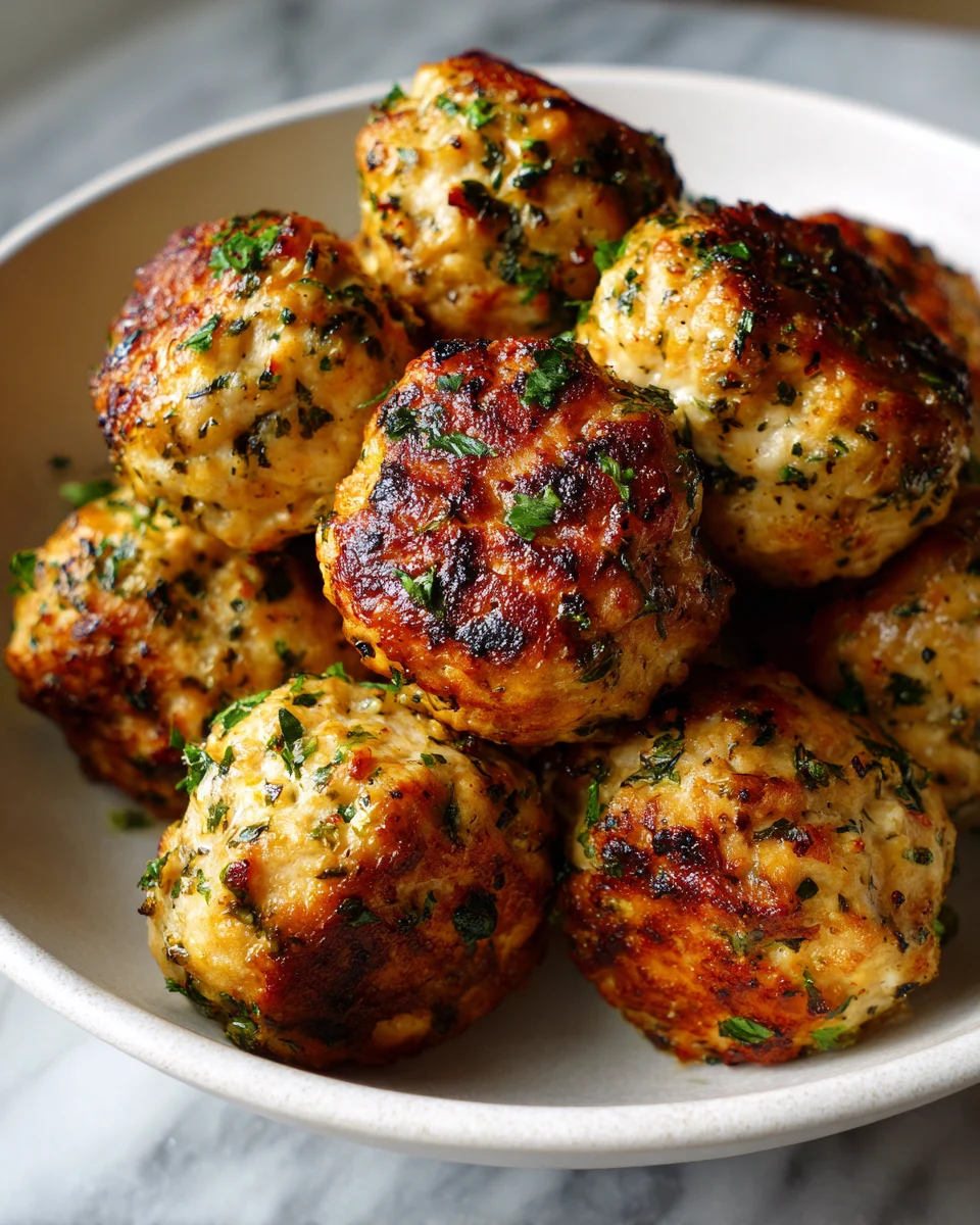 Garlic Herb Chicken Meatballs