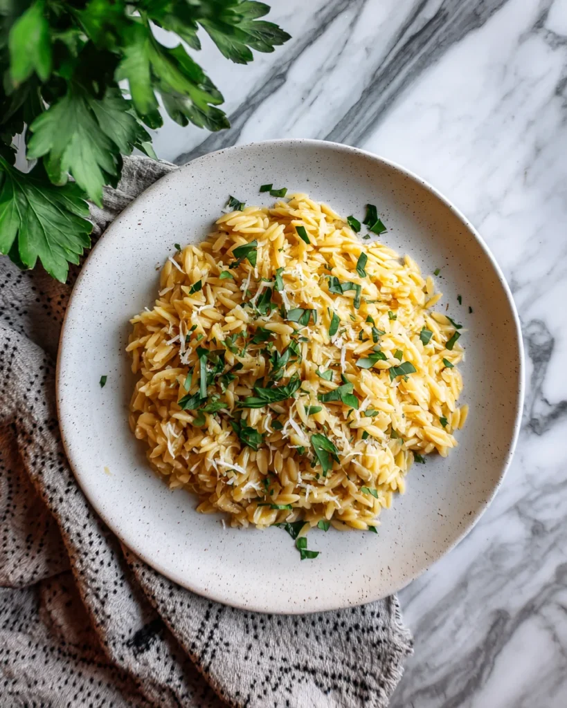 Garlic Parmesan Orzo