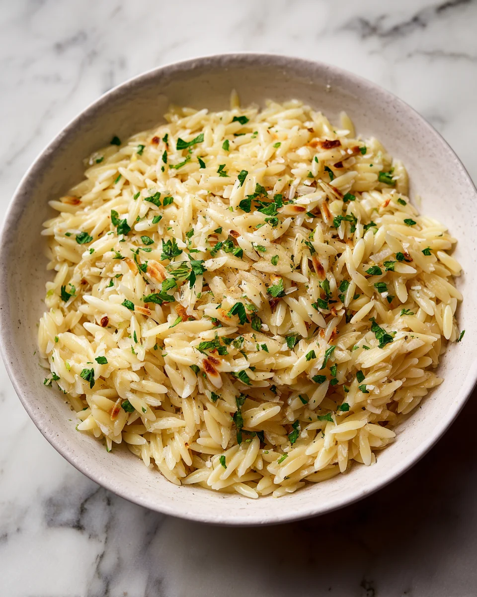 Garlic Parmesan Orzo