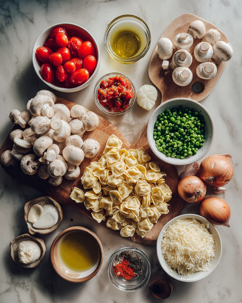 Garlic Parmesan Tortellini Skillet