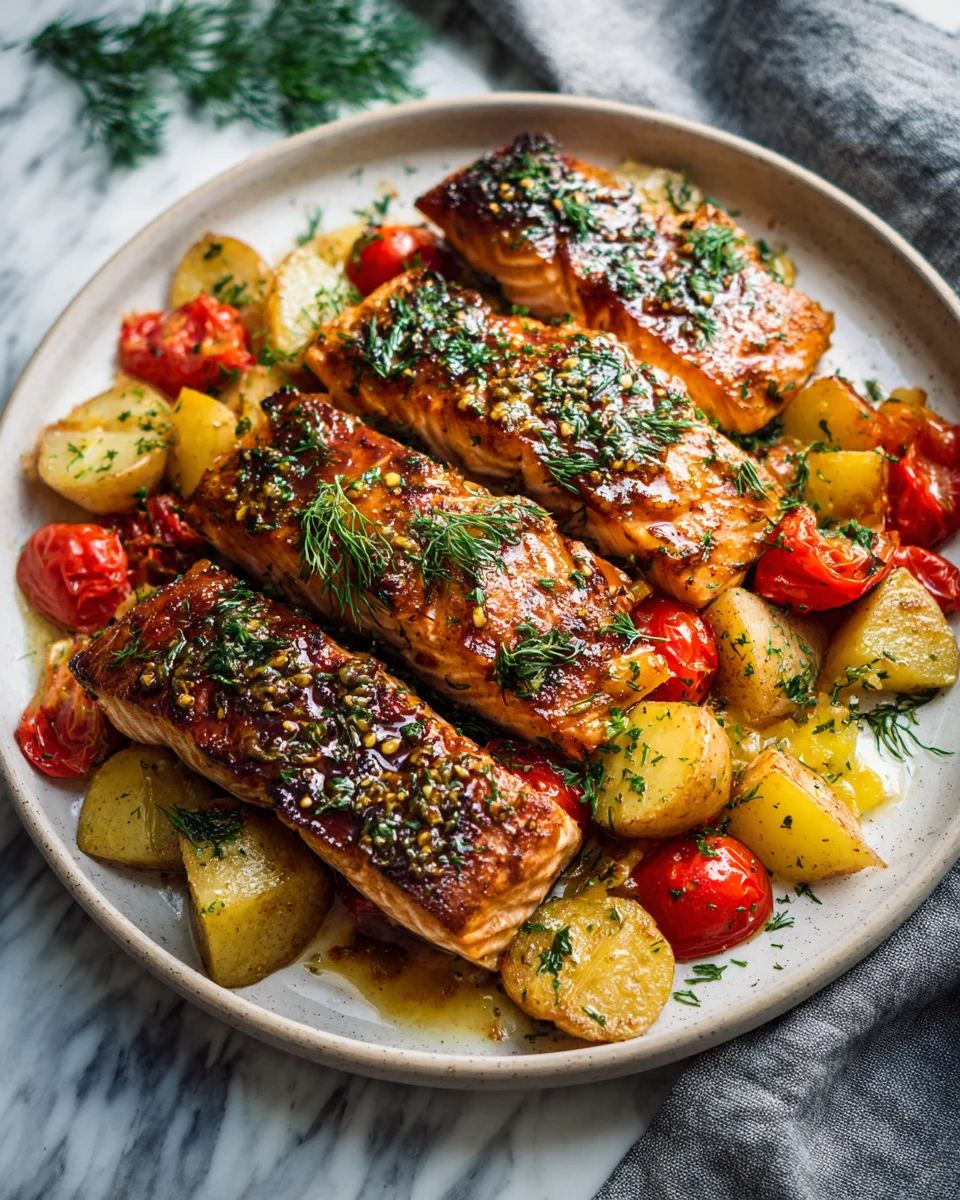 Honey Dijon Salmon Bake