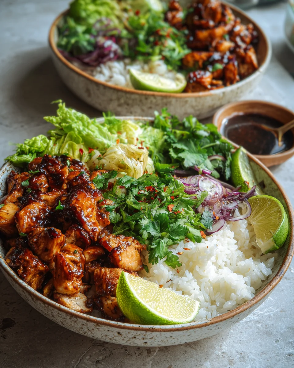 Honey Lime Chicken Rice Bowls