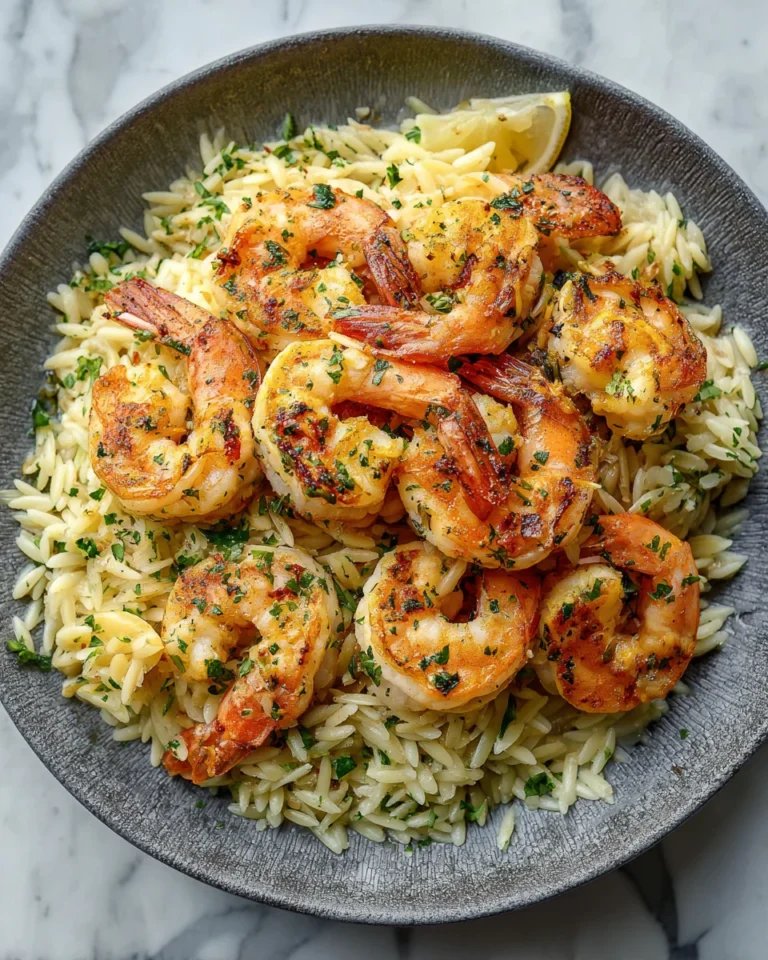 Lemon Butter Shrimp and Orzo