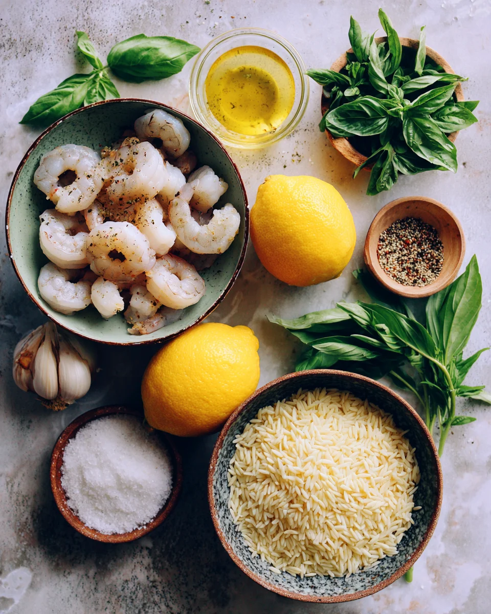 Lemon Butter Shrimp and Orzo