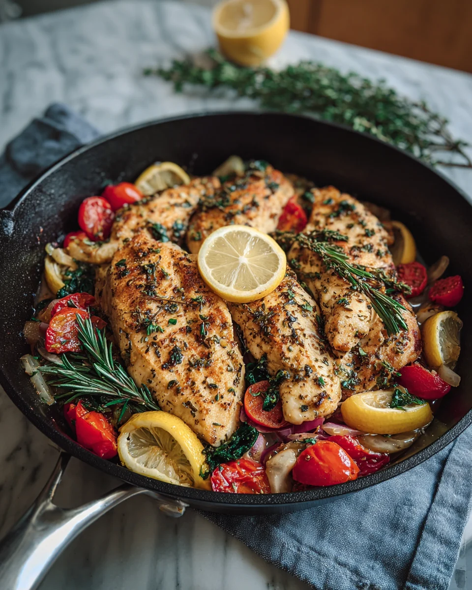 Lemon Herb Chicken Skillet