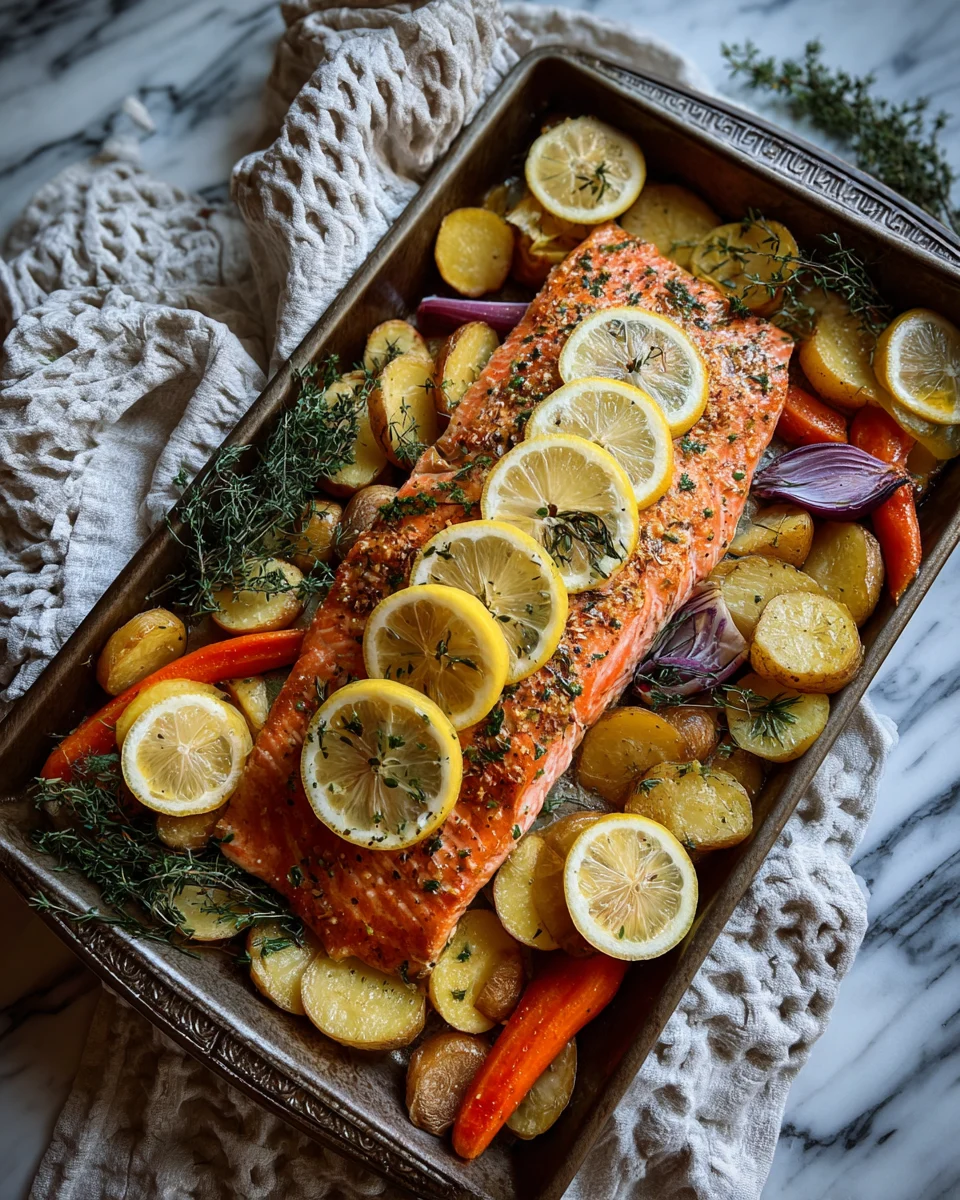 Lemon Herb Salmon Sheet Pan