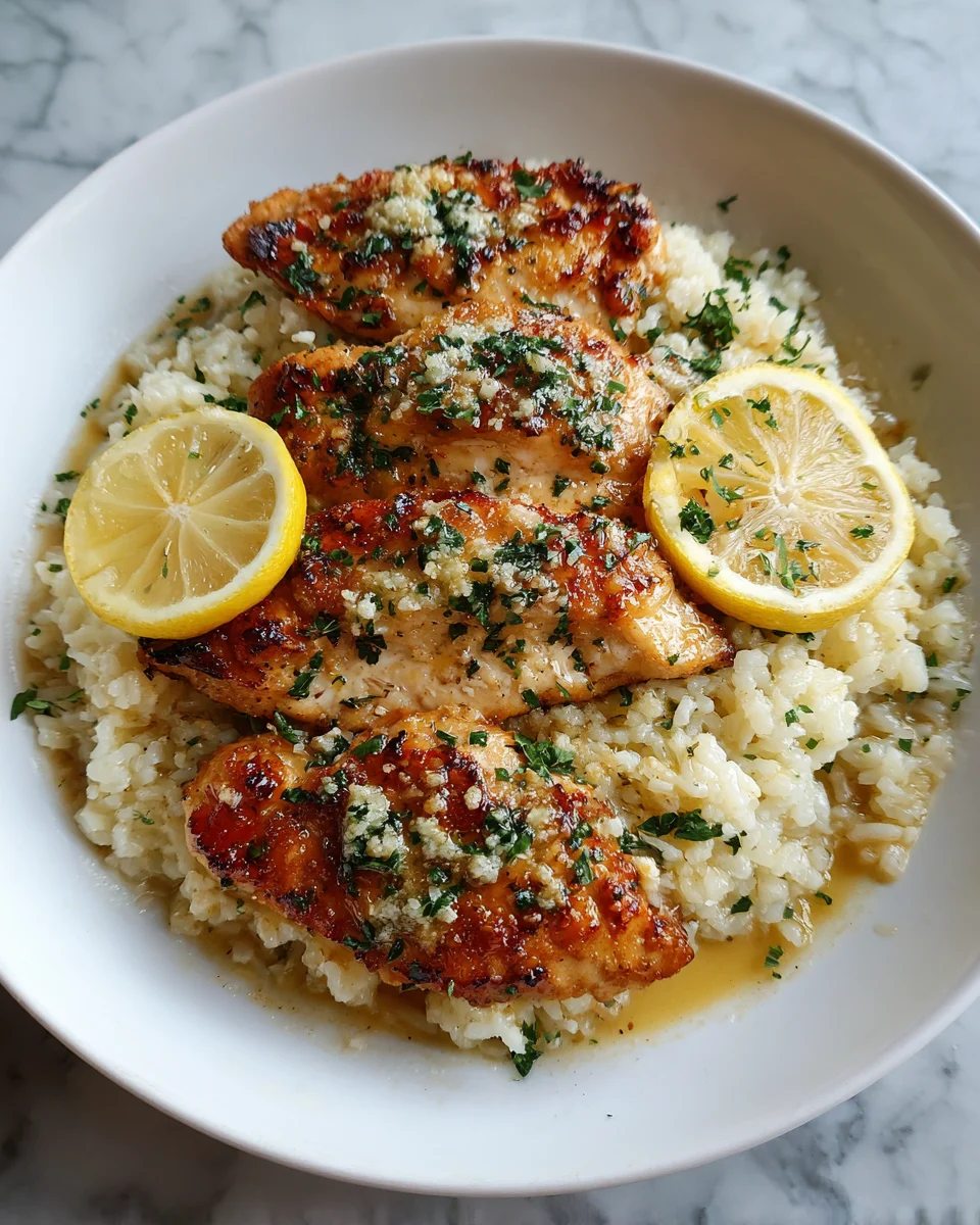 Lemon Parmesan Chicken and Rice