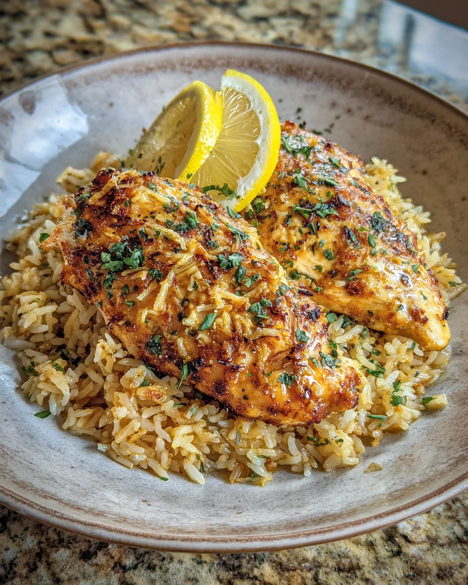 Lemon Parmesan Chicken and Rice