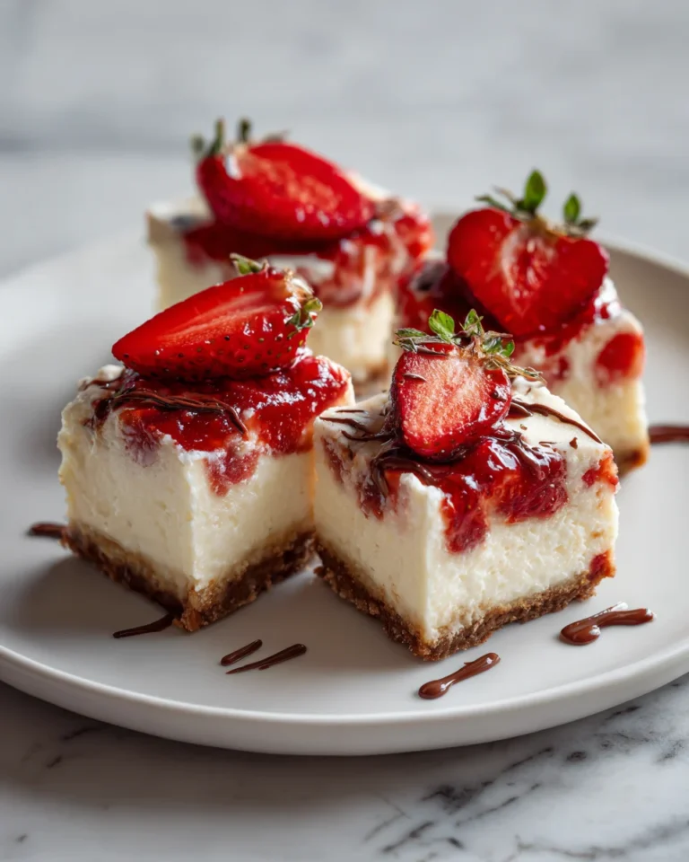 No-Bake Strawberry Cheesecake Bars