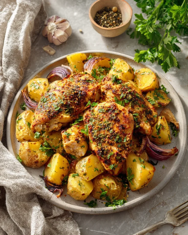 One-Pan Garlic Chicken Potatoes