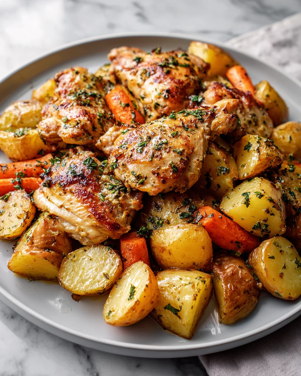 One-Pan Garlic Chicken Potatoes