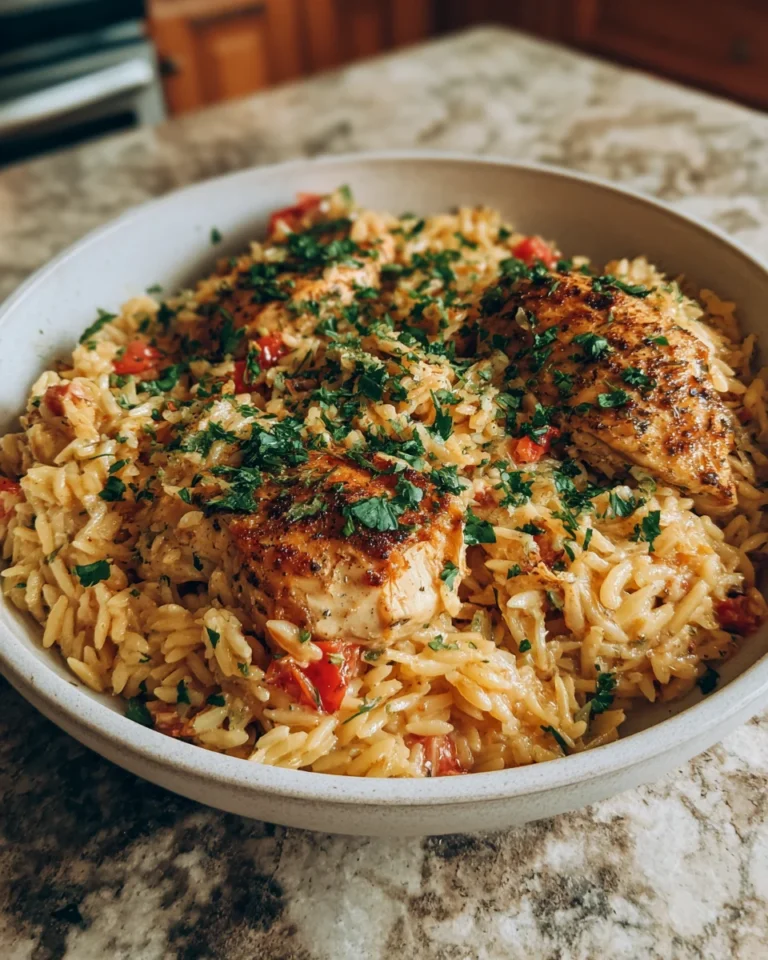 One-Pot Parmesan Chicken Orzo