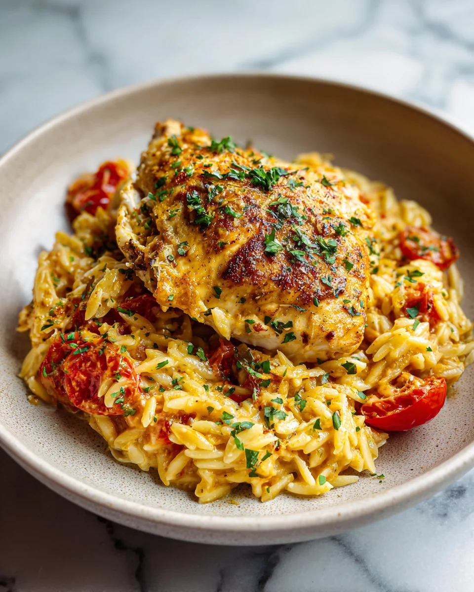 One-Pot Parmesan Chicken Orzo