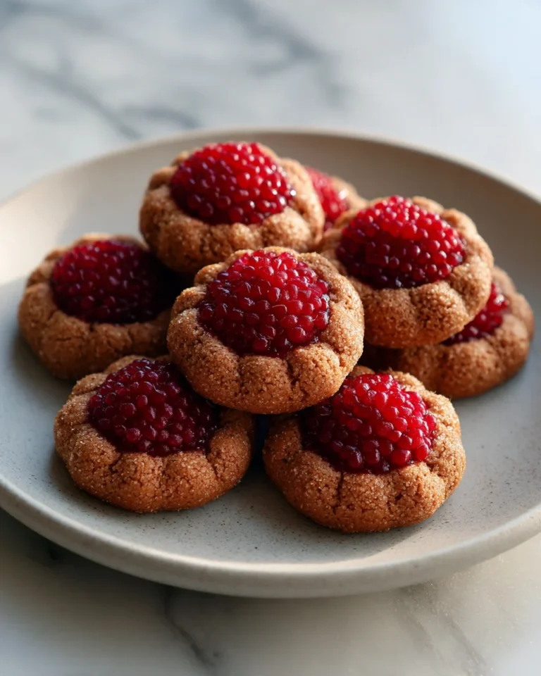 Raspberry Thumbprint Cookies