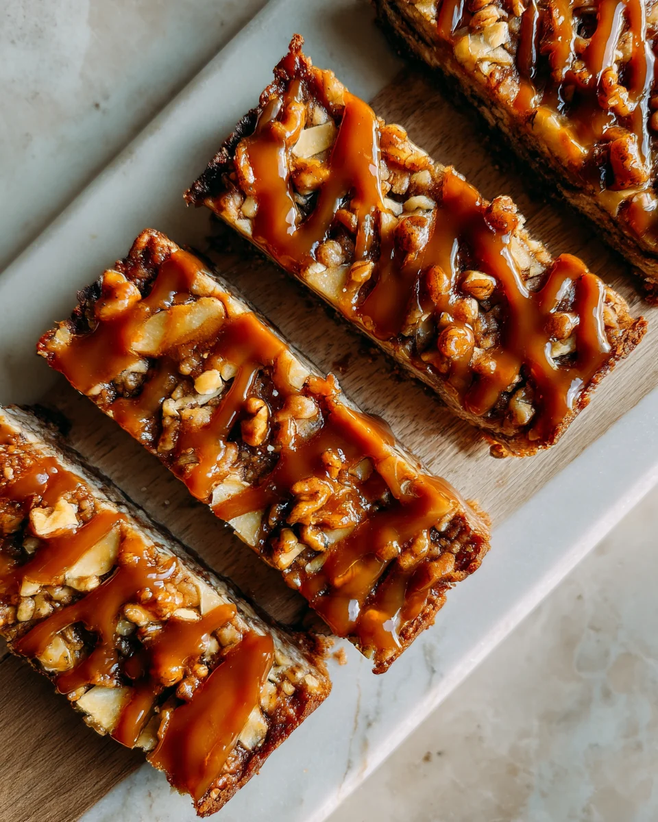 Salted Caramel Apple Bars