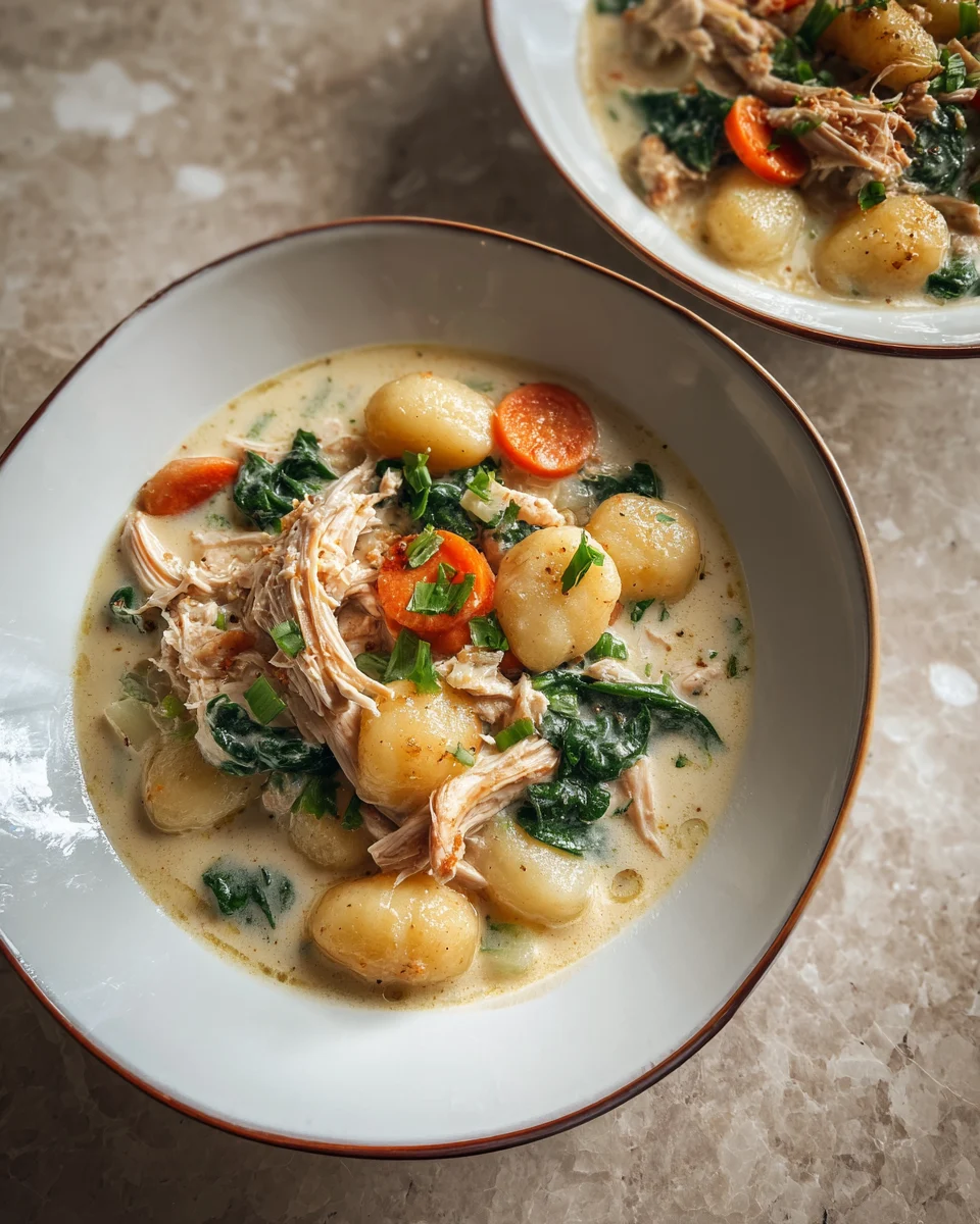 Slow Cooker Chicken Gnocchi Soup