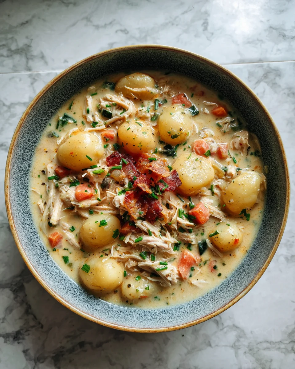 Slow Cooker Chicken Gnocchi Soup