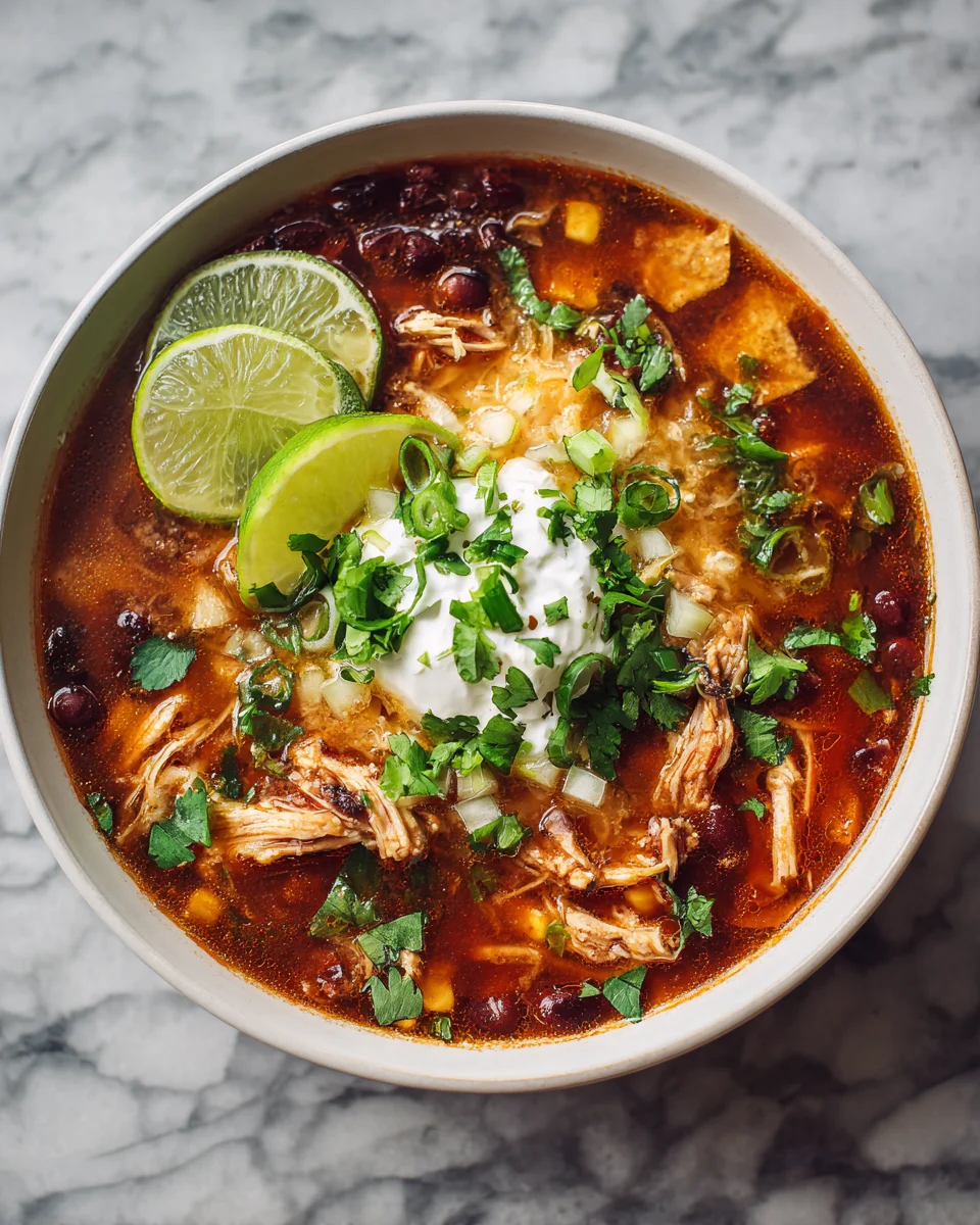 Slow Cooker Chicken Tortilla Soup