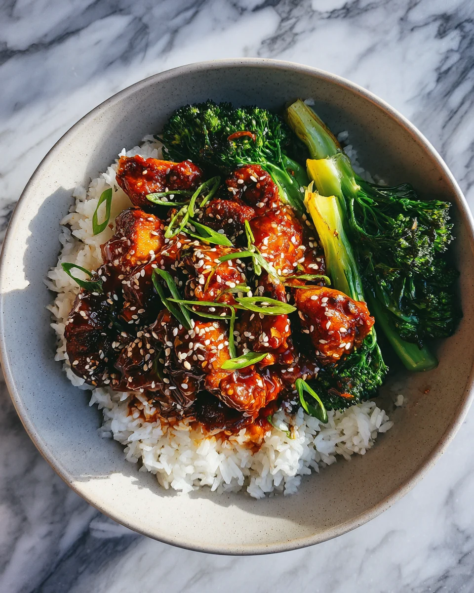 Sticky Honey Soy Chicken Bowls