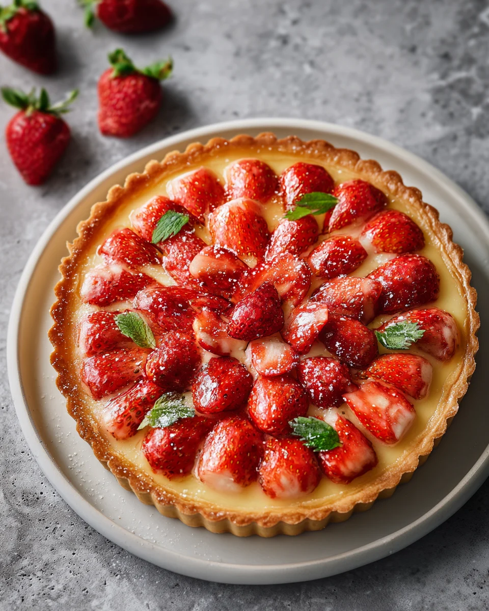 Strawberry Puff Pastry Tart