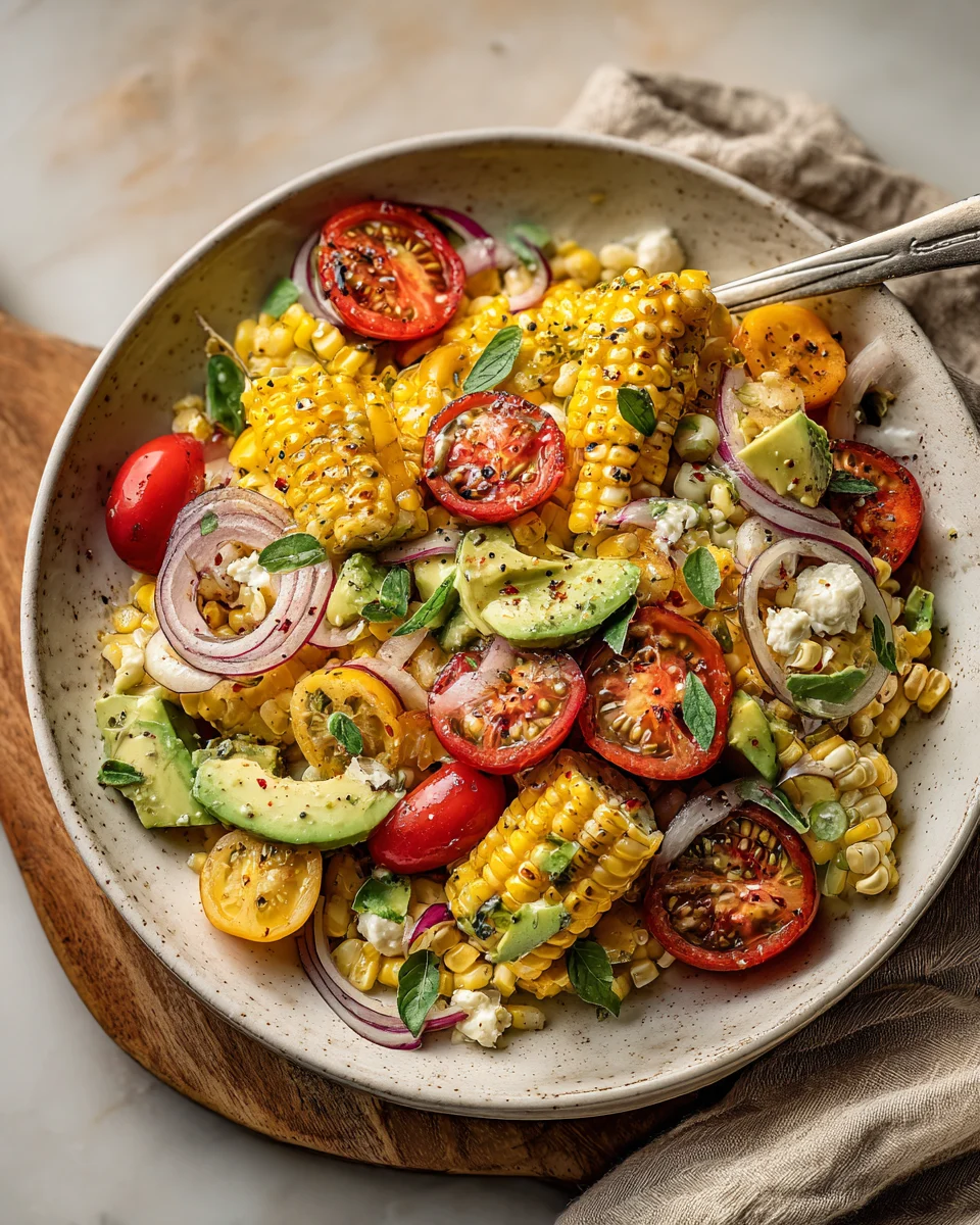 Summer Corn Avocado Salad