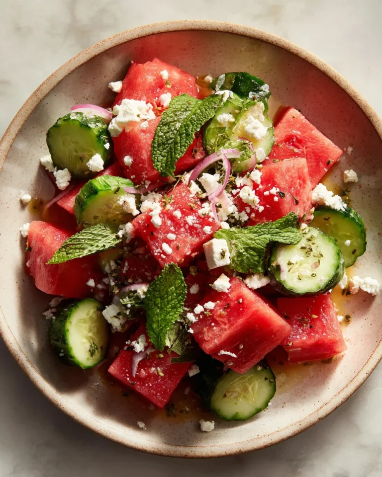 Watermelon Feta Mint Salad