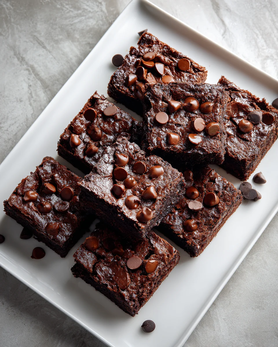 Zucchini Brownies with Chocolate Chips