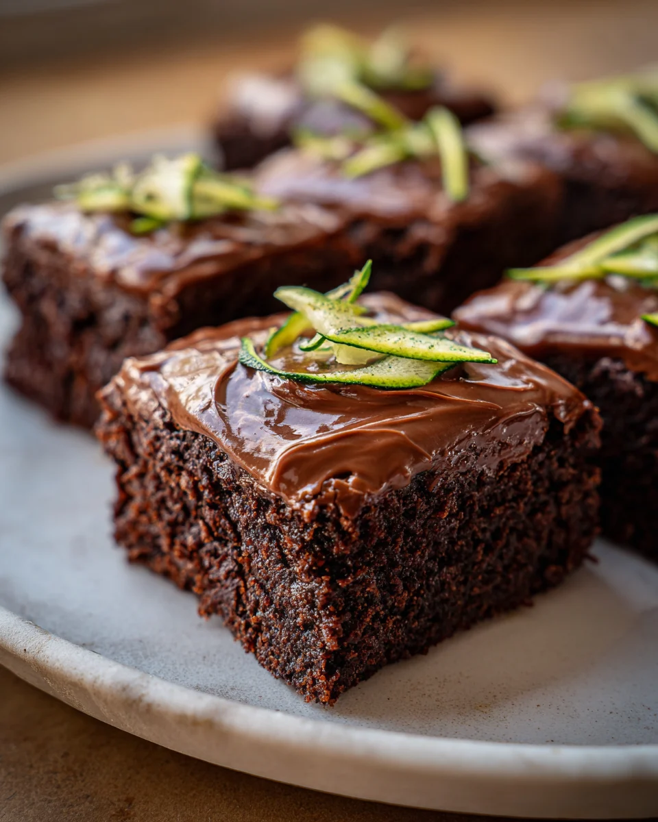 Zucchini Brownies with Frosting